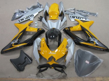 Amarillo Blanco Negro Carenado Suzuki GSXR 600 K8 08-10