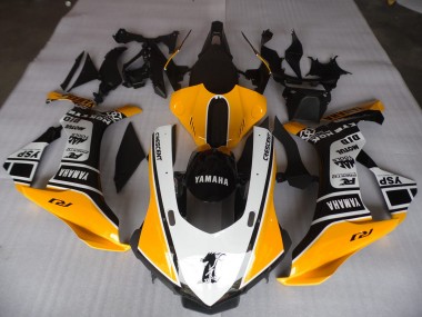 Amarillo Blanco Negro Carenado Yamaha R1 15-19