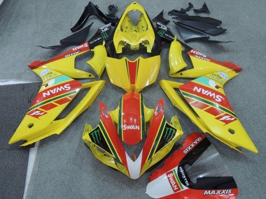 Amarillo Rojo Swan Carenado Yamaha R1 07-08