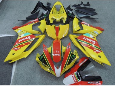 Amarillo Rojo Swan Carenado Yamaha R1 07-08