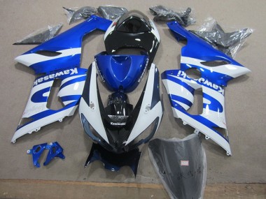 Azul Blanco Carrocería Kawasaki ZX6R 05-06