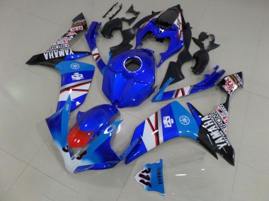 Azul Blanco Negro Pegatinas Carenado Yamaha R1 07-08