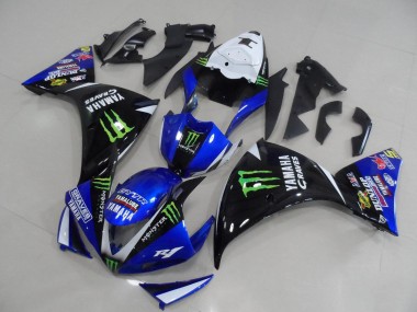 Azul Negro Monster Kit ABS Carenado Yamaha R1 12-14