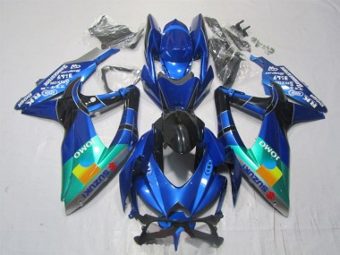 Azul Negro Verde Jomo Carenado Suzuki GSXR 1000 K7 07-08