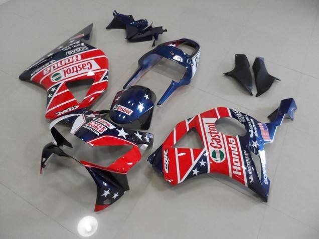 Azul Rojo Cycle World Castrol Carenado Honda CBR 900 RR 954 02-03