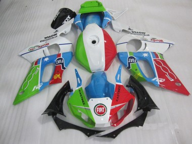 Azul Rojo Fiat Kastinee Carenado Yamaha R6 98-02