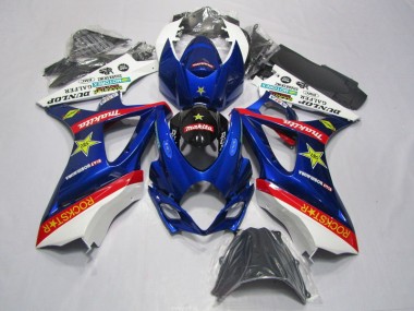 Azul Rojo Rockstar Carenado Suzuki GSXR 1000 K7 07-08