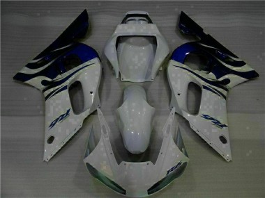 Blanco Azul ABS Plástico Yamaha R6 98-02