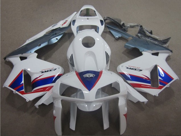 Blanco Azul Rojo Carenado Honda CBR 600 RR 05-06