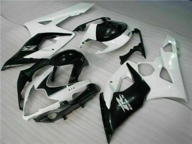 Blanco Negro ABS Kits Carenado Suzuki GSXR 1000 K5 05-06
