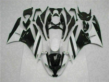 Blanco Negro ABS Plástica Kawasaki ZX6R 09-12