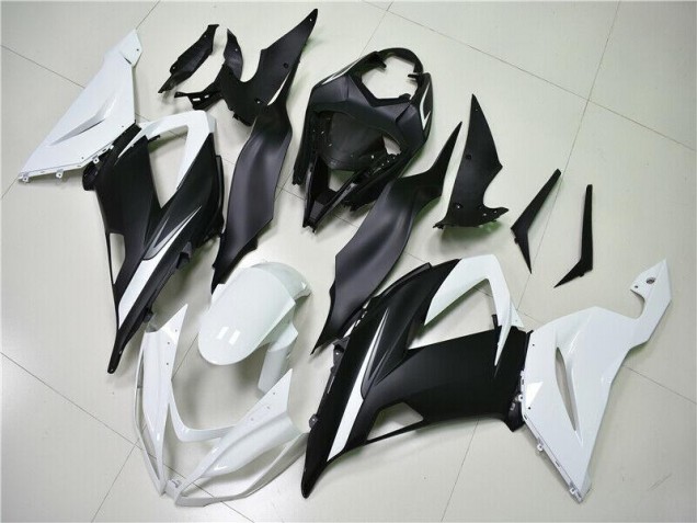 Blanco Negro ABS Plástica Kawasaki ZX6R 13-18