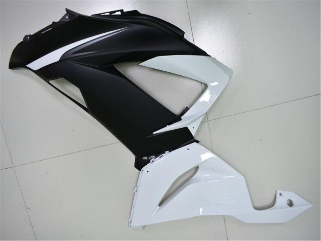 Blanco Negro ABS Plástica Kawasaki ZX6R 13-18