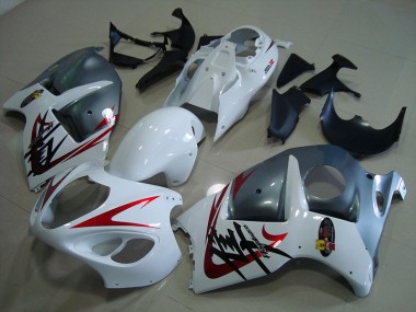 Blanco Negro Carenado Suzuki GSXR 1300 Hayabusa 96-07