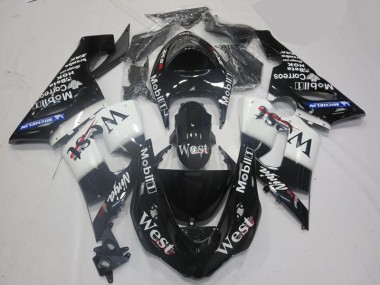 Blanco Negro Kit Carenado Kawasaki ZX6R 05-06