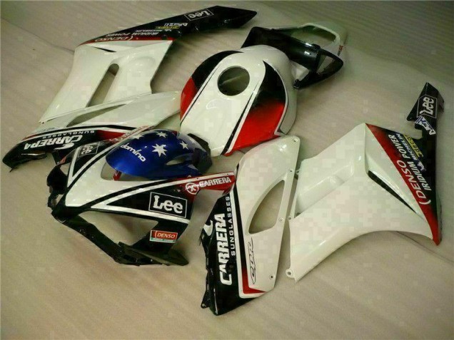 Blanco Negro Plástico Honda CBR 1000 RR 04-05 Blanco Negro Plástico Honda CBR 1000 RR 04-05