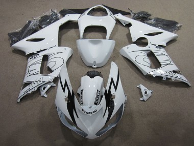 Blanco Ninja 636 Carenado Kawasaki ZX6R 05-06