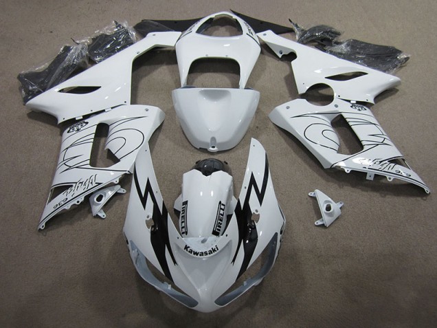 Blanco Ninja 636 Carenado Kawasaki ZX6R 05-06