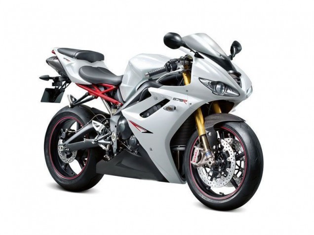 Blanco Perla Negro Carenado Triumph Daytona 675 Triple 09-12