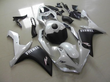 Blanco Perla Negro Mate Carenado Yamaha R1 07-08