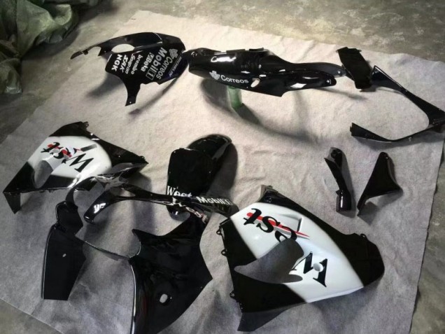 Brillante Negro Blanco Carenado Kawasaki ZX9R 00-01 Brillante Negro Blanco Carenado Kawasaki ZX9R 00-01