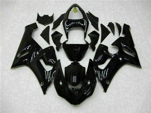 Brillante Negro Carenado Kawasaki ZX6R 05-06
