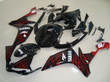 Brillante Negro Llama Carenado Yamaha R1 07-08