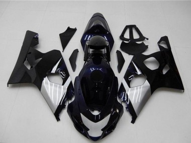 Carenados Moto Suzuki GSXR 600/750 2004-2005 - Negro Brillante Plata Azul