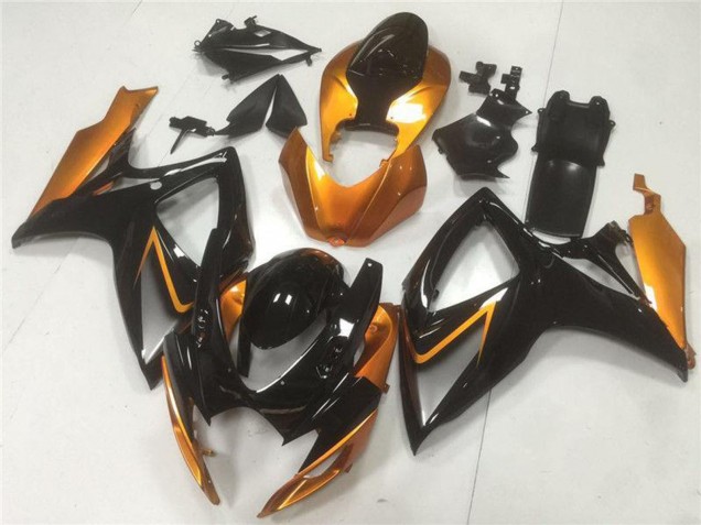 Carenados Moto Suzuki GSXR 600/750 2006-2007 - Naranja Negro Brillante