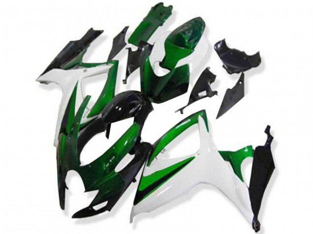 Carenados Moto Suzuki GSXR 600/750 2006-2007 - Blanco Verde Negro Brillante