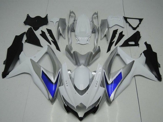 Carenados Moto Suzuki GSXR 600/750 2008-2010 - Plata Blanco Azul Negro