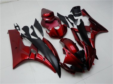 Kits Carenado Moto Yamaha YZF R6 2006-2007 - Rojo Negro Mate