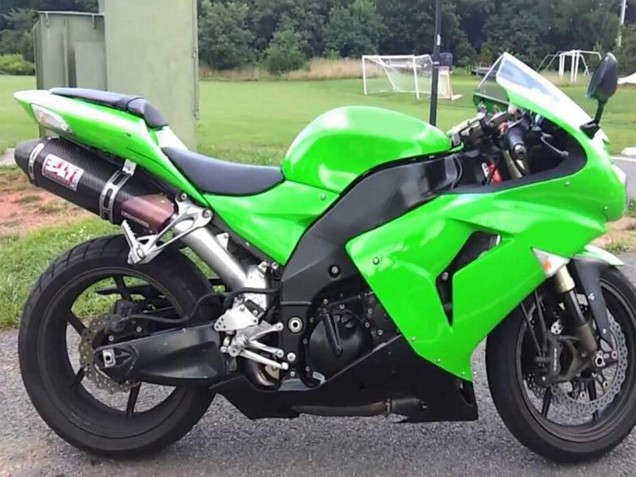 Kits Carenado Moto Kawasaki ZX10R 2006-2007 - Verde Negro Mate
