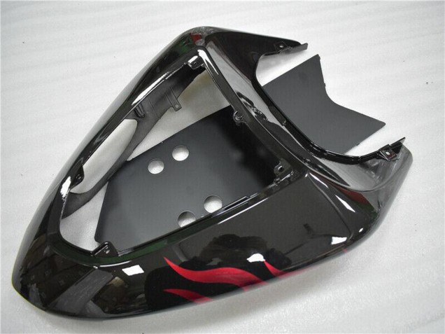 Carenado Moto Kawasaki ZX10R 2006-2007 - Negro Brillante Rojo Llama