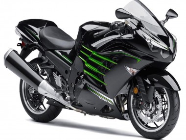 Carenados Moto Kawasaki ZX14R ZZR1400 2012-2024 - Negro Brillante Negro Mate Verde