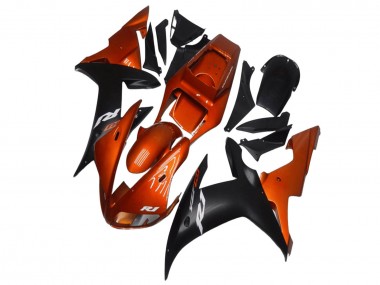 Carenados Moto Yamaha YZF R1 2002-2003 - Naranja Negro Mate