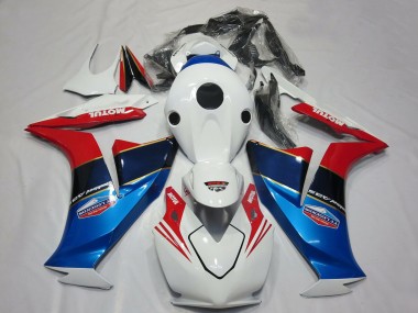 Carenados Moto Honda CBR1000RR 2012-2016 - Blanco Rojo Azul Motul