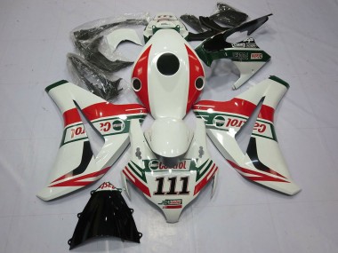 Carenados Moto Honda CBR1000RR 2008-2011 - Blanco Rojo Verde Castrol 111