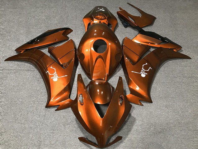 Carenados Moto Honda CBR1000RR 2012-2016 - Naranja Profundo Negro Brillante