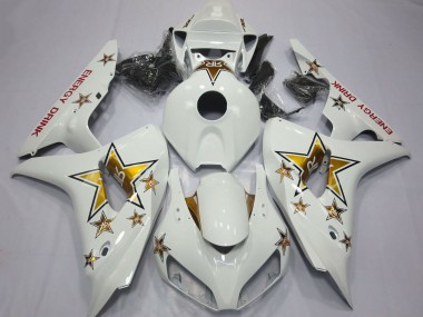 Carenados Moto Honda CBR1000RR 2006-2007 - Blanco Oro Estrella Energy Drink
