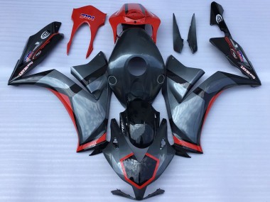 Carenados Moto Honda CBR1000RR 2012-2016 - Gris Rojo Negro Brillante EstiloCarrera