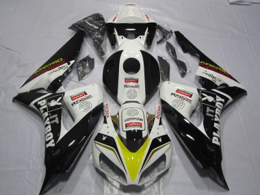 Carenados Moto Honda CBR1000RR 2006-2007 - Blanco Amarillo Rojo Negro Brillante Denso PlayBoy