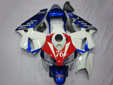 Carenados Moto Honda CBR600RR 2003-2004 - Blanco Rojo Azul HRC 76
