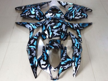 Carenados Moto Honda CBR600RR 2009-2012 - Blanco Azul Camouflage