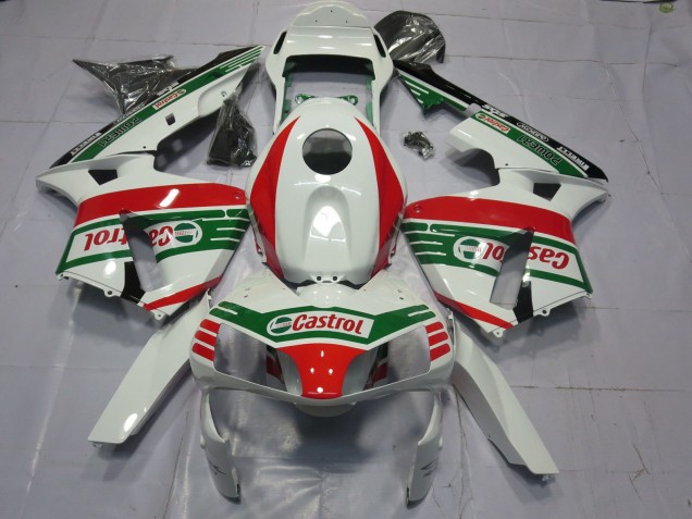 Carenados Moto Honda CBR600RR 2003-2004 - Blanco Rojo Verde Castrol