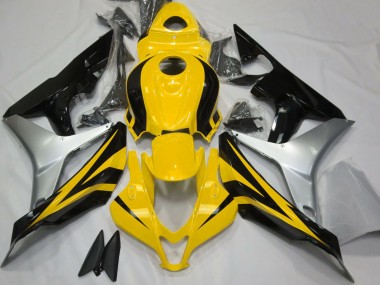 Carenados Moto Honda CBR600RR 2007-2008 - Plata Amarillo Negro Brillante