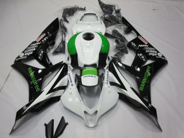 Carenados Moto Honda CBR600RR 2007-2008 - Blanco Verde Negro Brillante Hannspree