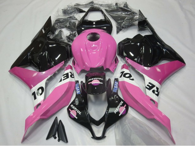 Carenados Moto Honda CBR600RR 2009-2012 - Rosa Blanco Negro Brillante Repsol