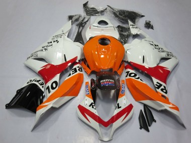 Carenados Moto Honda CBR600RR 2009-2012 - Naranja Blanco Rojo Negro Brillante Repsol