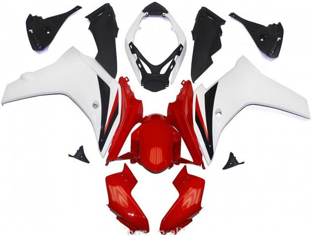 Carenados Moto ABS Honda CBR600F 2011-2013 - Blanco Rojo Negro Brillante
